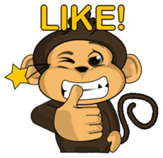 Funny and cute monkey2 sticker #6257628
