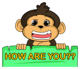 Funny and cute monkey2 sticker #6257629