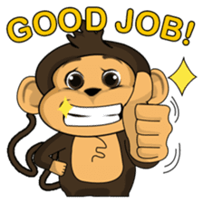 Funny and cute monkey2 sticker #6257639