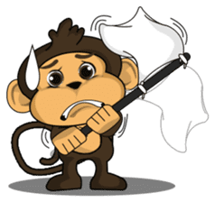 Funny and cute monkey2 sticker #6257643