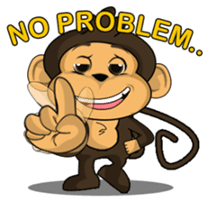 Funny and cute monkey2 sticker #6257645