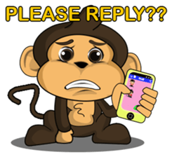 Funny and cute monkey2 sticker #6257646