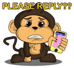 Funny and cute monkey2 sticker #6257646