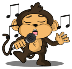 Funny and cute monkey2 sticker #6257650