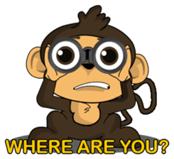 Funny and cute monkey2 sticker #6257653