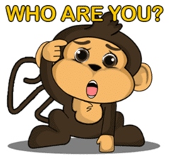 Funny and cute monkey2 sticker #6257654