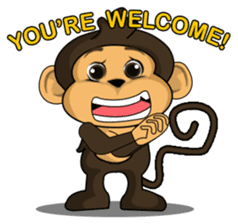 Funny and cute monkey2 sticker #6257655