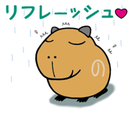 Daily Life of  of a Stray  Capybara (2) sticker #6257670