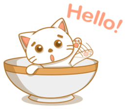 Cat in a bowl sticker #6258176