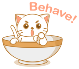 Cat in a bowl sticker #6258177