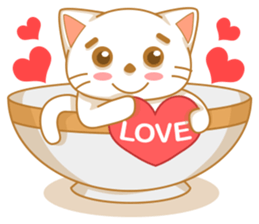 Cat in a bowl sticker #6258180