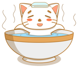 Cat in a bowl sticker #6258181