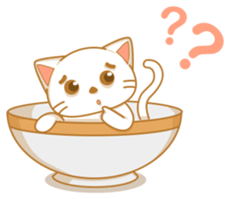 Cat in a bowl sticker #6258182