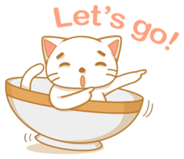 Cat in a bowl sticker #6258184