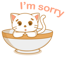 Cat in a bowl sticker #6258185