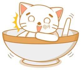 Cat in a bowl sticker #6258186
