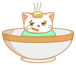 Cat in a bowl sticker #6258188