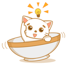 Cat in a bowl sticker #6258190