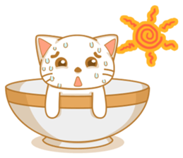 Cat in a bowl sticker #6258191
