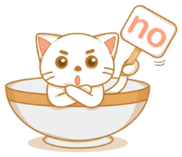 Cat in a bowl sticker #6258192