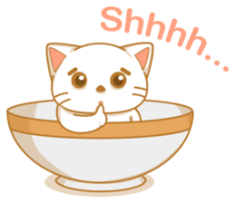 Cat in a bowl sticker #6258196