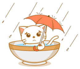 Cat in a bowl sticker #6258197
