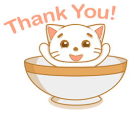 Cat in a bowl sticker #6258198