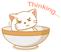 Cat in a bowl sticker #6258199
