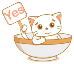 Cat in a bowl sticker #6258200