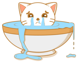 Cat in a bowl sticker #6258205