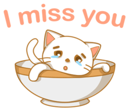 Cat in a bowl sticker #6258209