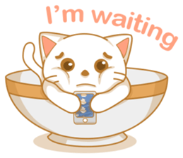 Cat in a bowl sticker #6258210