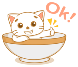 Cat in a bowl sticker #6258212