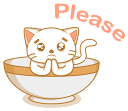 Cat in a bowl sticker #6258213