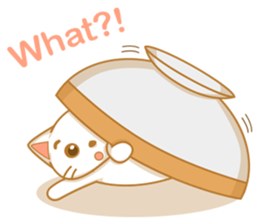 Cat in a bowl sticker #6258214