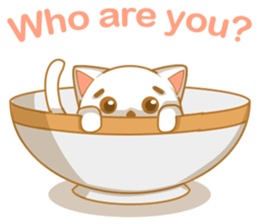 Cat in a bowl sticker #6258215