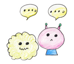 Alien love stamp sticker #6258340