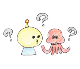 Alien love stamp sticker #6258346