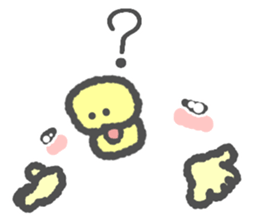Message in the chick's face sticker #6258598