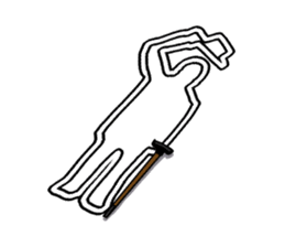 White line guys sticker #6259217