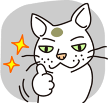 The cat WHITERUM tells his mind. sticker #6259637