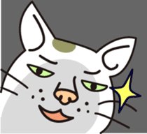 The cat WHITERUM tells his mind. sticker #6259644