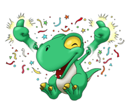 Q Dinosaur Family-T Rex English version sticker #6259953