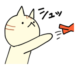 Cat throw the shrimp sticker #6260441