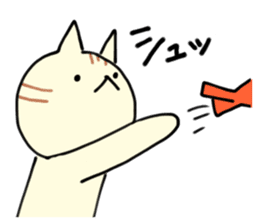 Cat throw the shrimp sticker #6260441