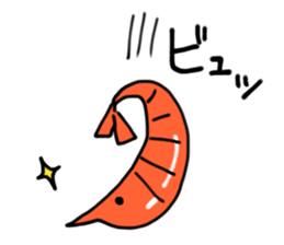 Cat throw the shrimp sticker #6260444