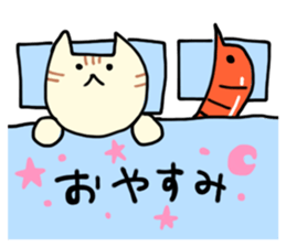 Cat throw the shrimp sticker #6260447