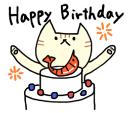 Cat throw the shrimp sticker #6260471