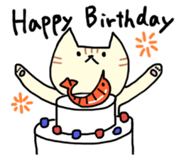 Cat throw the shrimp sticker #6260471