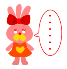 The 3-ear pink bun sticker #6260530